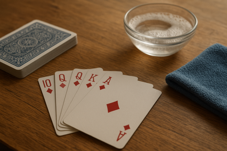 Comment nettoyer des cartes à jouer collantes